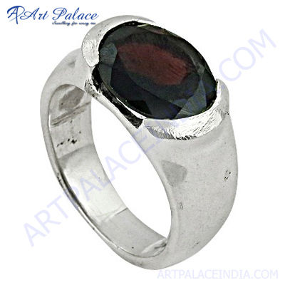 Cute Garnet 925 Sterling Silver Ring