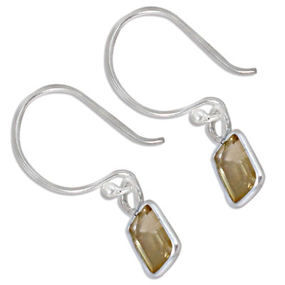 Wholesale Silver Citrine Gemstone Earrings,925 Sterling Silver Jewelry