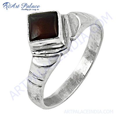 Fastival Gemstone Garnet  Silver Ring