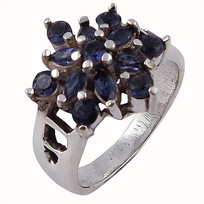Graceful Glamour Iolite Gemstone Silver Ring