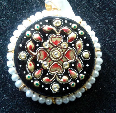 Vatika's Traditional Tanjore Pendant Jewellery