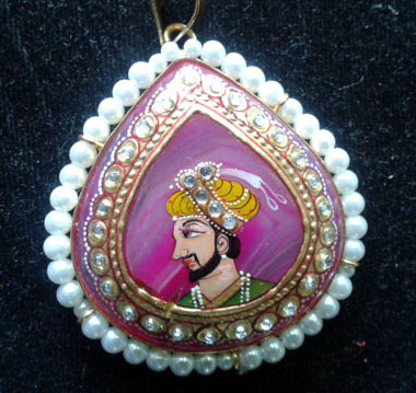Vatika's Traditional Tanjore Mugal Pendant Jewellery