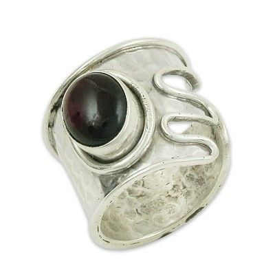 Rady To Wear Garnet Gemstone Silver Ring