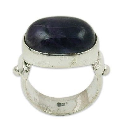Royal Amethyst Gemstone Silver Ring