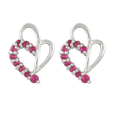 Romantic Heart Style 925 Sterling Silver Earrings