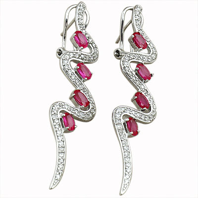 Elegant Fancy 925 Sterling Silver Earrings 