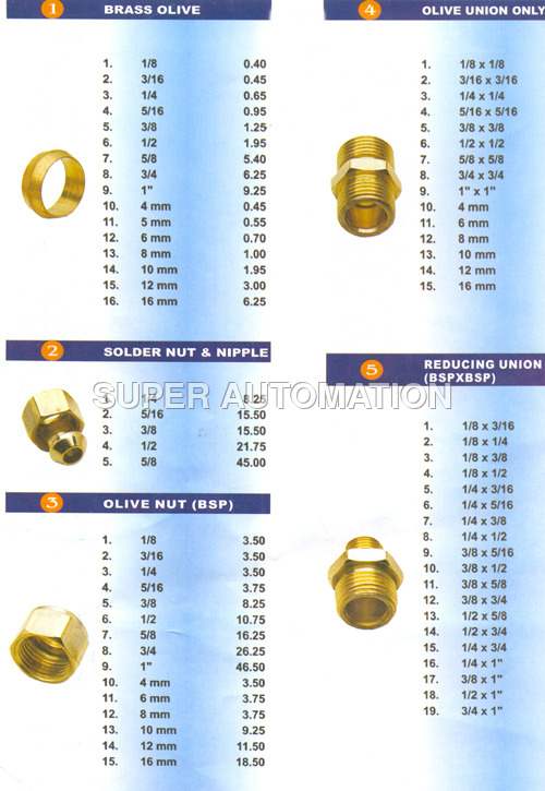 brass pipe fittings By SUPER FASTENERS INDUSTRIES
