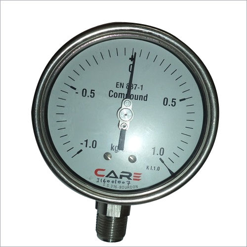 Compound gauge shop and pressure gauge