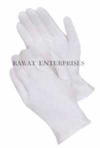 White Poyester Gloves