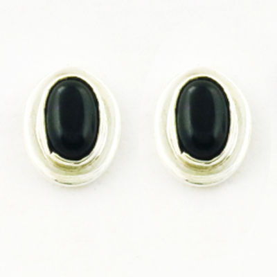 Wholesale Handmade Silver Black Onyx Gemstone Earrings