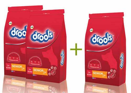 Drools Dog Food Senior Lite Buy 2 Get 1 Free - Plastic Bag 3kg, Senior Dog Food Lite Formula
