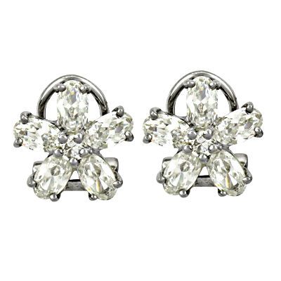 Cute 925 Sterling Silver Cz Gemstone Earrings 