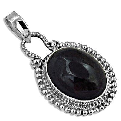 Vintage Designer Tourmaline Gemstone Silver Pendant