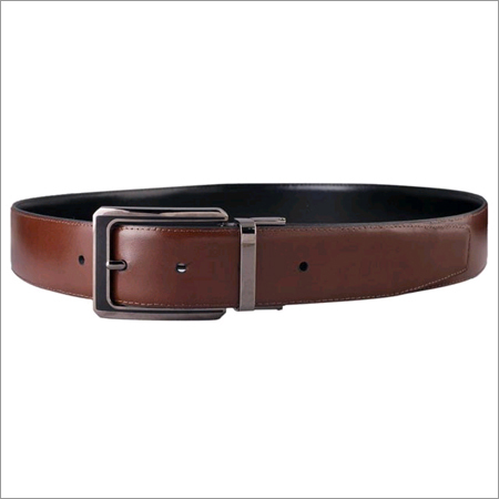 Mens Leather Belt - Genuine Leather, 110-120cm Length, 3.5cm Width, Brown Color | Durable Material, Elegant Metal Buckle, Reversible Design, Stylish Looks, Superior Finishing