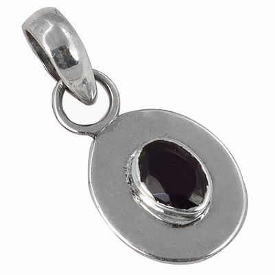 Gracious Garnet Gemstone Silver Pendant