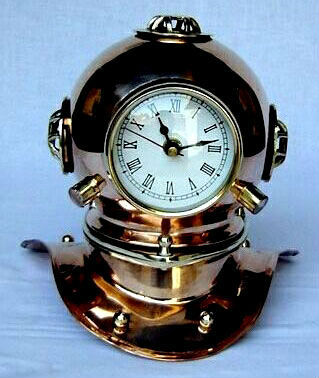 Antique Polish Diving Helmet With Clock