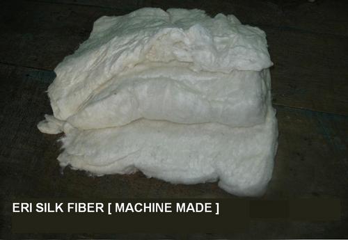 White Eri Machine Silk Fiber
