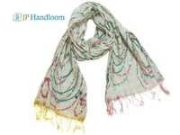 Mulberry Tye-dye Scarf-1 - Silk, 2 M, White | Plain Pattern, Medium Length, Suitable For All Seasons, Daily Use
