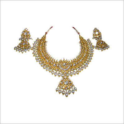 Kundan Meena Necklace Set