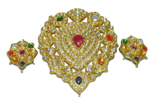 Navratan Pendant Set