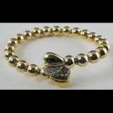 Gold & Diamond Spring Style Bangle