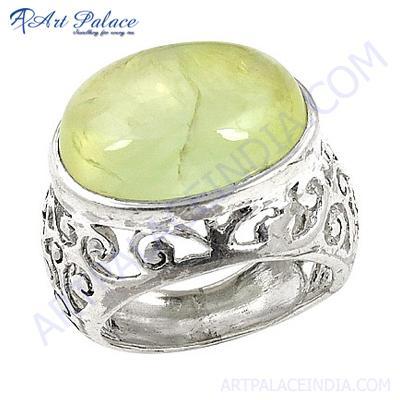 Fashion accessories Prenite Oval Gemstone Silver Ring