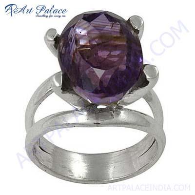 Newest Style Fashionable Amethyst Sterling Silver Gemstone Ring