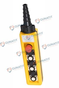 Eot Crane Pendant Station - Ip65 Thermoplastic, 2-12 Push Buttons, Safety Yellow Color | Emergency Stop, Automatic Operating Mode, 1-year Warranty