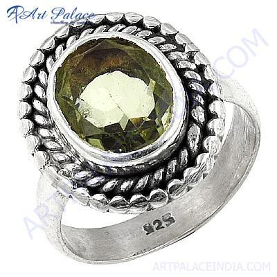 Latest Sterling Silver Gemstone Ring With Lemon Quartz