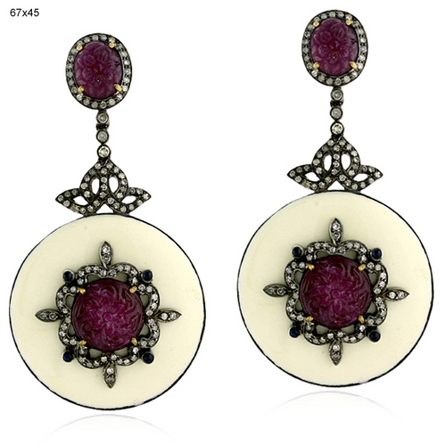 Enamel Dangle Earring 