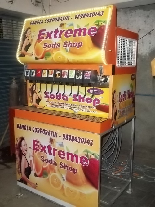 Soda Machine - Stainless Steel 72x30x72 inches 50 Liters Capacity 220V Power | Attractive Design Durable Build Multiple Flavors Easy Operation