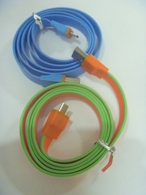 ACE USB UN 2B (Micro 5 Pin) - PVC 100-150cm Blue/Green, Data Transfer, Charging, Durable, Compact