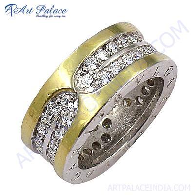 Gracious Fashion Cubic Zirconia Silver Gemstone Ring