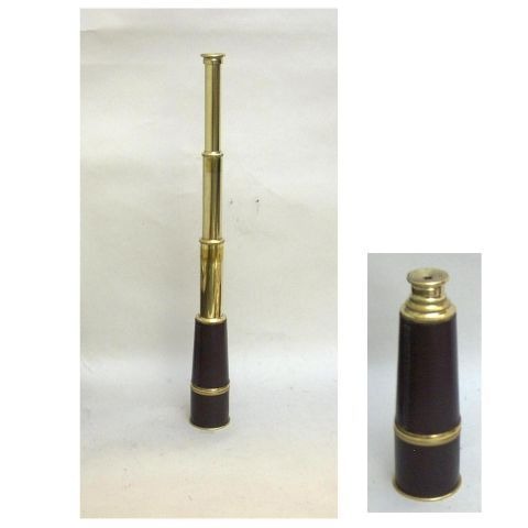 15"brass Leather Telescope