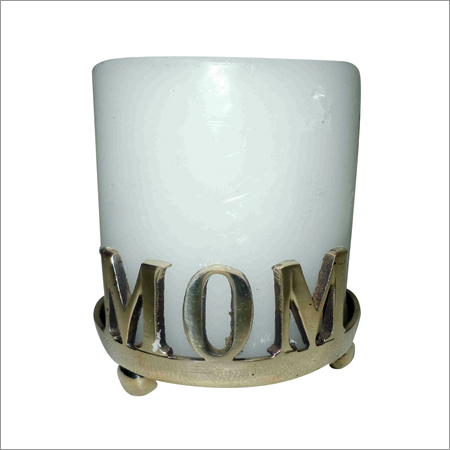 Pillar Holder - Brass, 6x9 cm, Polished Gold | Elegant Durable Stylish Accent