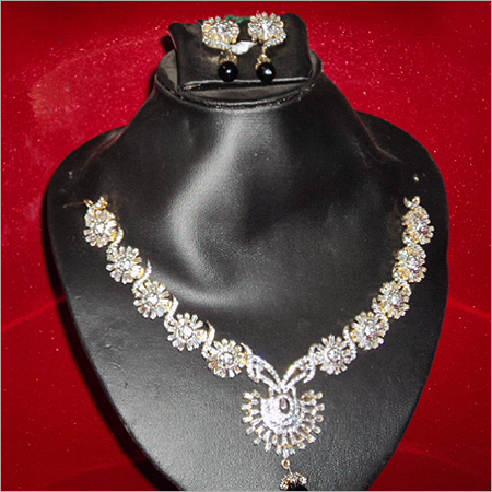 Elegant American Diamond Necklace Set