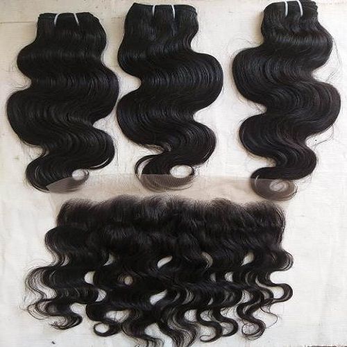 Natural Color Virgin Body Wave Hair - Human Hair Type: Indian