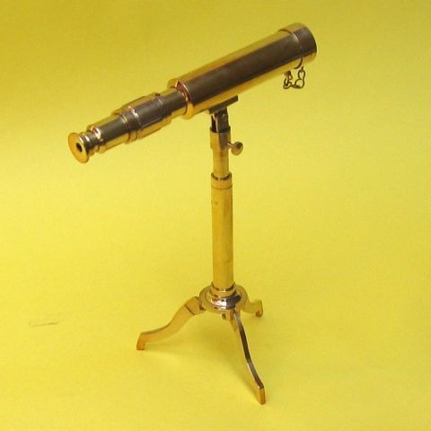 10"brass Telescope With Stand