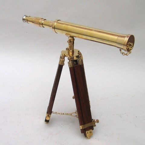 45"Brass Single Barrel Telescope With Stand