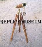 26"Brass Nautical Telescope with Wooden Stand