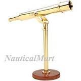 13"Brass Table Telescope with Wooden Base By Nautical Mart Inc.