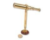 Brass Telescope with Wooden Base