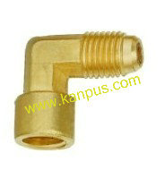 90 degree Brass External Flare to Internal Flare (brass fitting brass elbow union HVAC/R fitting)