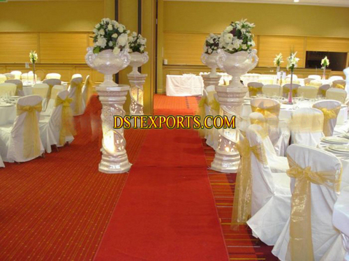 Aisleway Crystal Pillar With Flower Pot