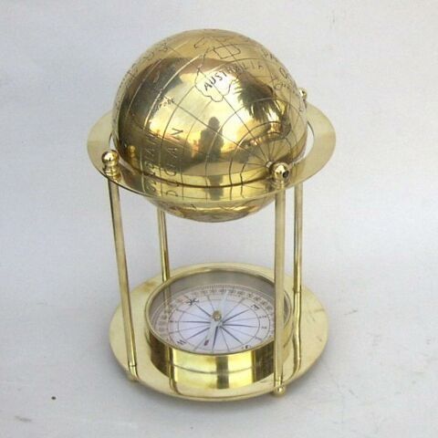 Nautical Brass Globe Compass