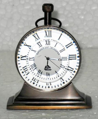 Copper/Brass Roman Dial Trophy Desk Clock