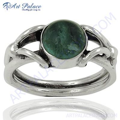 Stylish Apatite Silver Gemstone Ring