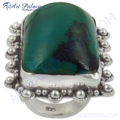 HOT Luxury Fashion Turquoise Gemstone Silver Ring