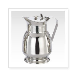 Astoria Jug - Stainless Steel, 1-2 Liters, Polished Finish | Durable, Elegant, Leakproof, Hinged Lid, Arc Handle