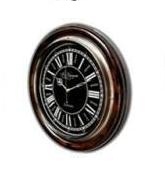 Wood & Brass Black Clock